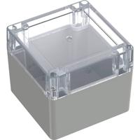 TRU COMPONENTS 6U07111109437 TC-13865100 Industriële behuizing 105 x 105 x 89.7 ABS, Polycarbonaat Lichtgrijs, Transparant 1 stuk(s) - thumbnail