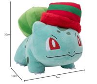 Pokemon Pluche - Winter Bulbasaur with Christmas Hat - thumbnail