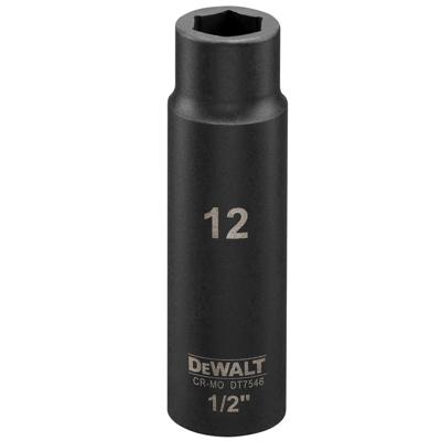 DeWalt Accessoires Impact dop 12mm 1/2" (Lang - 78mm) - DT7546-QZ