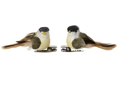 Vogel veer L2b5,5h2,5 cm a4 4 st Decoris - Decoris