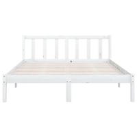 Bedframe massief grenenhout wit 120x190 cm - thumbnail
