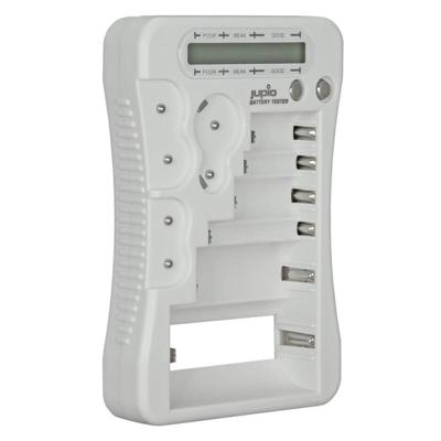 Jupio batterij tester universeel voor 12+ batterijtypes met LCD-display