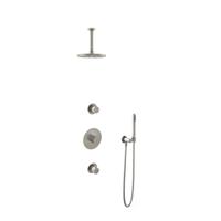 Hotbath Get Together IBS1GN inbouwdouche met 15cm plafondbuis geborsteld nikkel - thumbnail