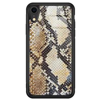 iPhone XR glazen hardcase - Golden snake