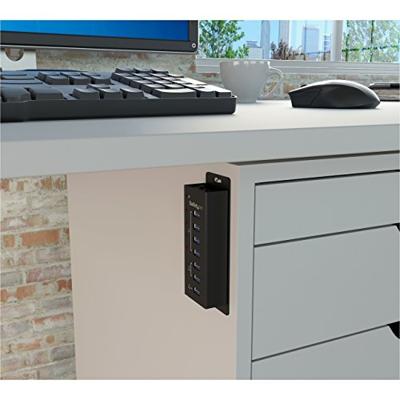 StarTech.com 4 poorten USB 3.0 hub plus 3 oplaadaansluitingen (2 x 1 A & 1 x 2 A) - metalen behuizing voor wandmontage - USB-hub met laadpoorten