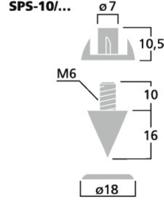 Monacor SPS-10/SC Luidspreker-spikes 4 stuk(s) - thumbnail