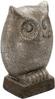 Clayre & Eef Beeld Uil 23 cm Grijs Keramiek Woonaccessoires - thumbnail