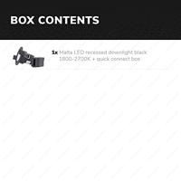 Malta LED inbouwspot - 5 Watt 480 lumen - Dim to warm - Rond - Kantelbaar - IP44 waterdicht - Wit - Incl. Quick Connector box - Zwart - thumbnail