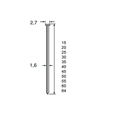 Dutack 1.6mm brads | 15mm | 2000 stuks - 5138029