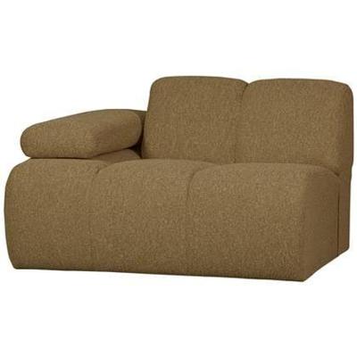 Woood Mojo 1-zits bank arm links bouclé Geel/Bruin Melange