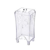 2 PC'S Desktop katoen pad opbergdoos kunststof transparante doos (wit) - thumbnail