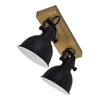 Urban Interiors Plafondspot 'Woody' Double, kleur Vintage Black - thumbnail