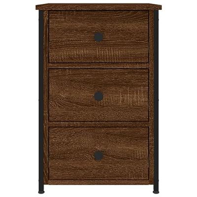 Nachtkastjes 2 st 40x36x60 cm bewerkt hout bruineikenkleurig