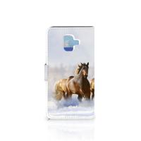 Samsung Galaxy A6 2018 Telefoonhoesje met Pasjes Paarden - thumbnail