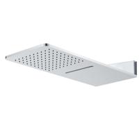 Wiesbaden Vierkante Wanddouche met Waterval - Chroom 60x2.5cm - thumbnail