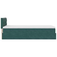 Ottoman bed met matras 120x200cm fluweel donkergroen - thumbnail
