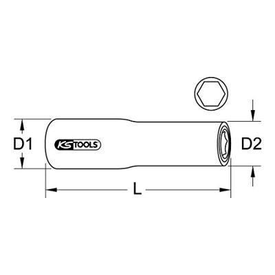 KS Tools 1171336 117.1336 Verwisselbare kop 12 mm