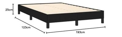 Bedframe zonder matras 120x190 cm stof zwart