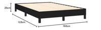 Bedframe zonder matras 120x190 cm stof zwart - thumbnail