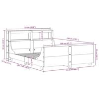 Bedframe zonder matras massief grenenhout 120x200 cm - thumbnail