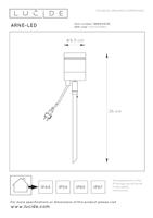 Lucide ARNE-LED - Tuinspot - Ø 6,3 cm - LED - GU10 - 1x5W 2700K - IP44 - Zwart - thumbnail
