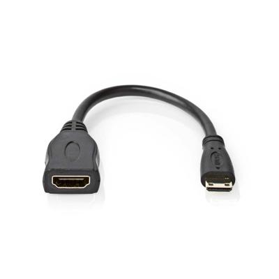 Nedis CVGB34590BK02 High Speed ??hdmi™-kabel Met Ethernet Hdmi™ Mini-connector Hdmi™ Output 4k@30hz 10.2 Gbps 0.20 M Rond Pvc Zwart Doos Nedis CVGB34590BK02 High Speed ??hdmi™-kabel Met Ethernet Hdmi™ Mini-connector Hdmi™ Output 4k@30hz 10.2 Gbps 0.20 M Rond Pvc Zwart Doos