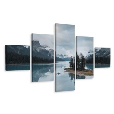 Schilderij - Ghost eiland Canada, 5luik, premium print