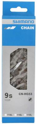 Shimano hg53 fietsketting - 9-versnellingen - 304g - zilver