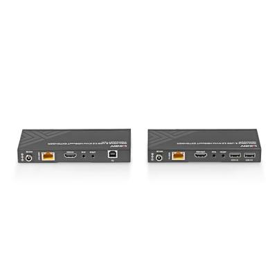 LINDY Cat.6 HDBaseT KVM Extender HDBaseT-extenderset (zender + ontvanger) HDMI, Infrarood, USB-A 2.0 Via netwerkkabel RJ45 150 m