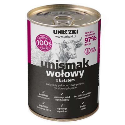 UNISZKI Unismak Rundvlees met zoete aardappel - Natvoer voor honden - 410g