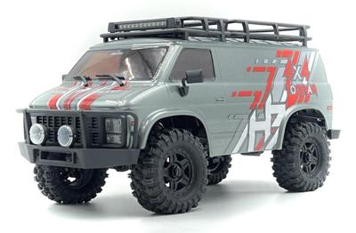 Hobby Plus 1:18 Crawler CR18P EVO-V2 Rock Van grey RTR 1:18 Brushed RC auto Crawler 4WD 2,4 GHz