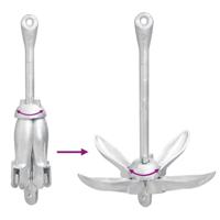 Anker inklapbaar 4 kg smeedijzer zilverkleurig - thumbnail