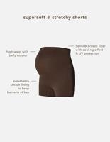 Noppies Lai Naadloze Sensil Zwangerschapsshort Hoog Coffee Bean - thumbnail