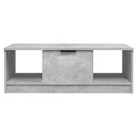 Salontafel 102x50x36 cm bewerkt hout betongrijs - thumbnail