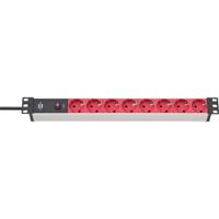 Brennenstuhl 1390007118 Alu-Line 19" PDU | Server Stekkerdoos | 10A met 8x Type F Aansluitingen | C14 UPS-Stekker | 2 meter - thumbnail