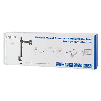 LogiLink BP0020 27 Klem Zwart flat panel bureau steun - thumbnail