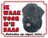Bouvier Waakbord - Ik waak voor mijn baas - thumbnail
