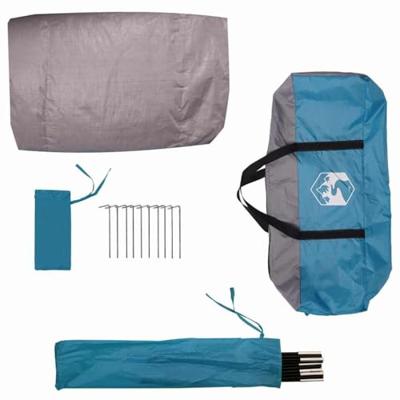 Fietstent met dak met opslag Blauw 256 x 222 x 182 cm