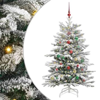 VidaXL Kunstmatige inklapbare kerstboom wit 150 cm pe en pvc