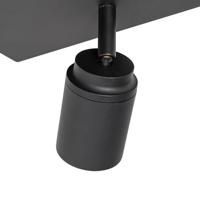 QAZQA Smart badkamer spot zwart vierkant IP44 incl. 3 Wifi GU10 - - thumbnail