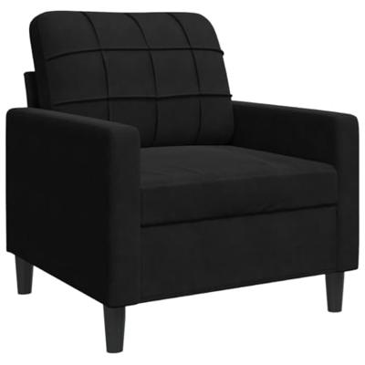 Fauteuil 60 cm fluweel zwart Fauteuil 60 cm fluweel zwart