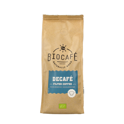 Filterkoffie cafeinevrij/decaf bio 250 Gram