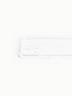 Høyde iPhone 16 hoesje - Backcover met siliconen ringen - Transparant