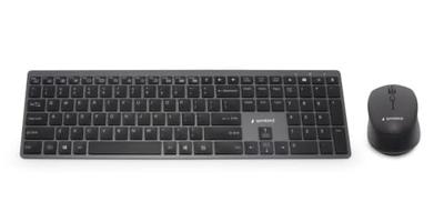 Gembird KBS-ECLIPSE-M500-ES toetsenbord Inclusief muis USB + Bluetooth QWERTY Engels Zwart
