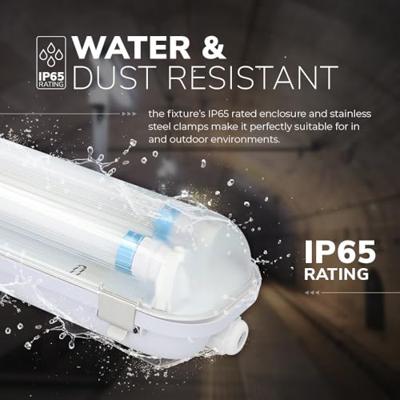 LED TL armatuur 120cm dubbel - T8 (G13) - 36 Watt 5040 lumen (140lm/W) - 6000K daglicht wit (860) - Koppelbaar - Flikkervrij - IP65 waterdicht - LED TL Lamp