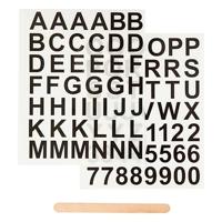 Creativ Company Rub-on stickers letters en cijfers zwart, 2 vellen - thumbnail