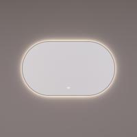 Spiegel Hipp Design SPV 13700 BL Ovaal Met Verlichting Incl. Spiegelverwarming Mat Zwart Frame (Alle Maten) - thumbnail