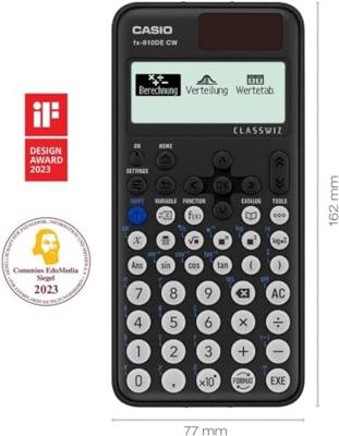 Casio FX-810DE CW Technische rekenmachine Zwart Aantal displayposities: 17 werkt op batterijen, werkt op zonne-energie (b x h x d) 77 x 10.7 x 162 mm