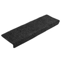 VidaXL Trapmatten zelfklevend 10 stuks 65x21x4 cm zwart rechthoekige rand - thumbnail