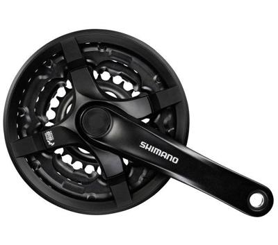 Shimano crankstel tourney cg triple 28-38-48 175mm zw. -4mm